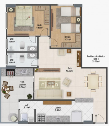 Imagem Apartamento com 2 Quartos à Venda, 72 m² em Vila Guilhermina - Praia Grande Imagem Apartamento com 2 Quartos à Venda, 72 m² em Vila Guilhermina - Praia Grande