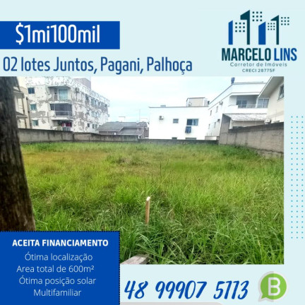 Terreno à Venda, 600 m² em Pagani - Palhoça