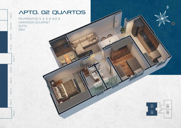 Imagem Apartamento com 3 Quartos à Venda, 77 m² em Miramar (barreiro) - Belo Horizonte Imagem Apartamento com 3 Quartos à Venda, 77 m² em Miramar (barreiro) - Belo Horizonte