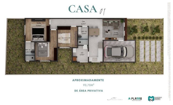 Imagem Casa com 3 Quartos à Venda, 90 m² em Bosque Da Mata - Tijucas