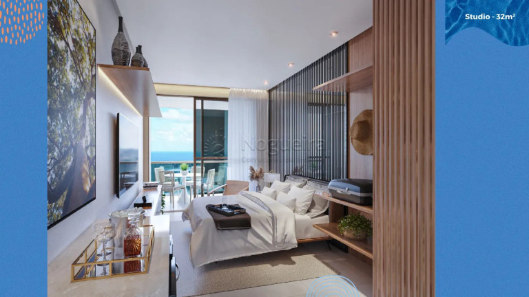 Flat com 1 Quarto à Venda, 33 m² em Carneiros - Tamandaré