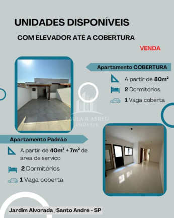 Apartamento com 2 Quartos à Venda, 40 m² em Jardim Alvorada - Santo André
