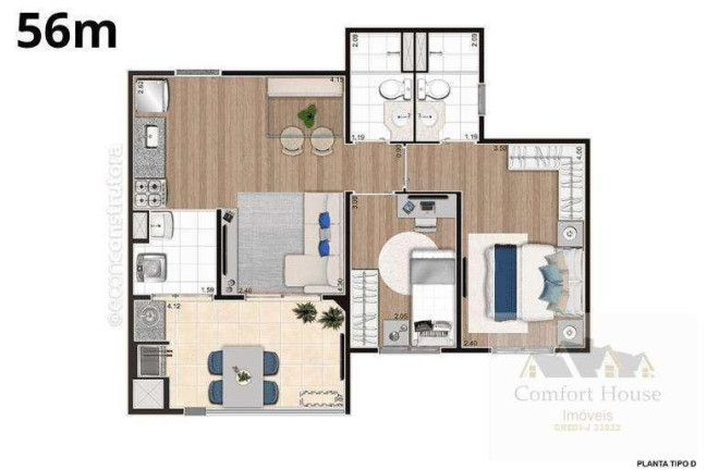 Imagem Apartamento com 2 Quartos à Venda, 44 m² em Campestre - Santo André Imagem Apartamento com 2 Quartos à Venda, 44 m² em Campestre - Santo André