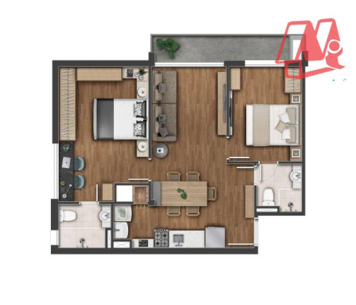 Imagem Apartamento com 2 Quartos à Venda, 61 m² em Petrópolis - Porto Alegre