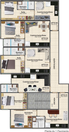 Imagem Loft com 2 Quartos à Venda, 30 m² em Itajuba - Barra Velha