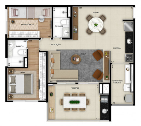 Imagem Apartamento com 3 Quartos à Venda, 84 m² em Vila Guilhermina - São Paulo