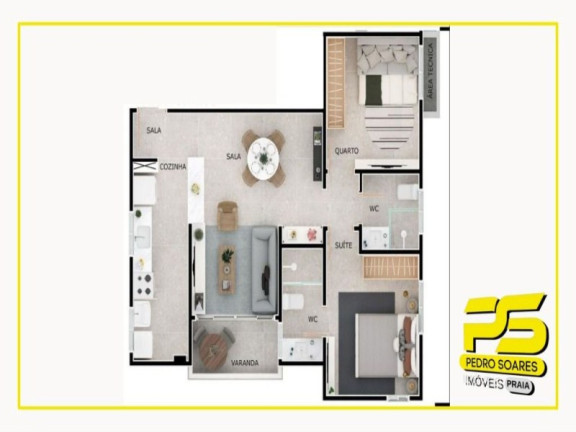 Imagem Apartamento com 2 Quartos à Venda, 61 m² em Intermares - Cabedelo