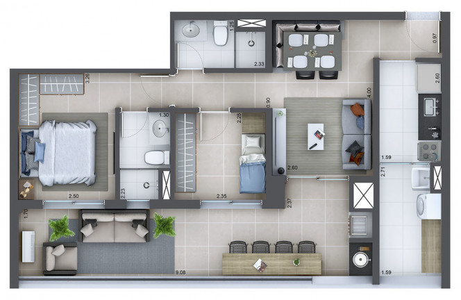 Imagem Cobertura com 2 Quartos à Venda, 103 m² em Barra Funda - São Paulo