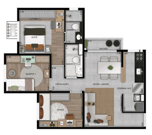 Imagem Apartamento com 2 Quartos à Venda, 42 m² em Jardim Ipê - Goiânia