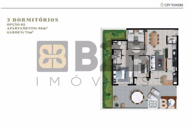 Imagem Apartamento com 3 Quartos à Venda, 167 m² em City Towers One - Bauru Imagem Apartamento com 3 Quartos à Venda, 167 m² em City Towers One - Bauru