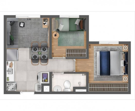 Imagem Apartamento com 2 Quartos à Venda, 33 m² em Vila Ré - São Paulo