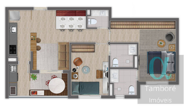 Imagem Apartamento com 2 Quartos à Venda, 64 m² em Tamboré - Barueri Imagem Apartamento com 2 Quartos à Venda, 64 m² em Tamboré - Barueri