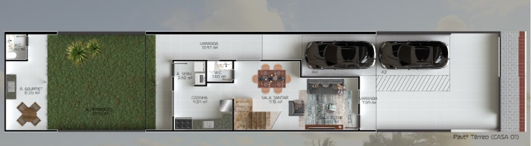 Imagem Casa com 3 Quartos à Venda, 122 m² Imagem Casa com 3 Quartos à Venda, 122 m²