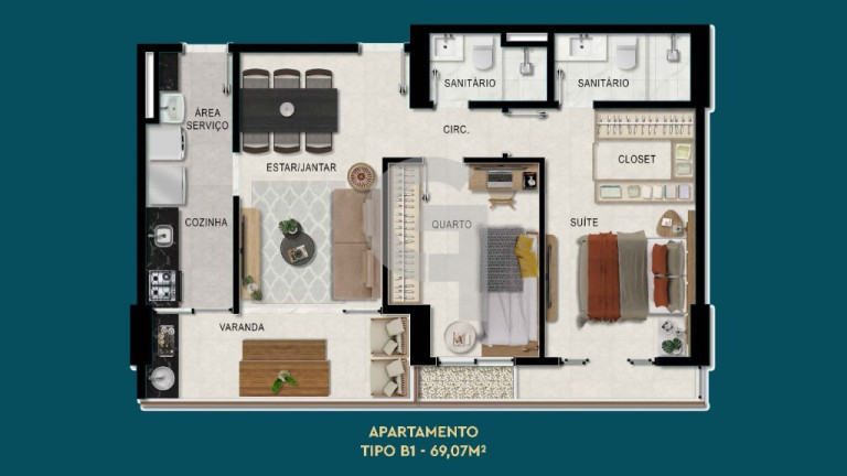 Imagem Apartamento com 2 Quartos à Venda, 65 m² em Caminho Das árvores - Salvador Imagem Apartamento com 2 Quartos à Venda, 65 m² em Caminho Das árvores - Salvador