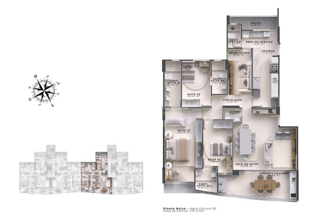 Imagem Apartamento com 4 Quartos à Venda, 147 m² em Atalaia - Aracaju Imagem Apartamento com 4 Quartos à Venda, 147 m² em Atalaia - Aracaju
