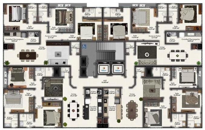 Imagem Imóvel com 3 Quartos à Venda, 98 m² em Meia Praia - Itapema