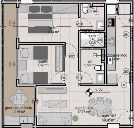 Imagem Apartamento com 2 Quartos à Venda, 64 m² em Intermares - Cabedelo