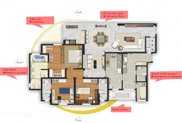 Imagem Apartamento com 3 Quartos à Venda, 176 m² em Cabral - Curitiba