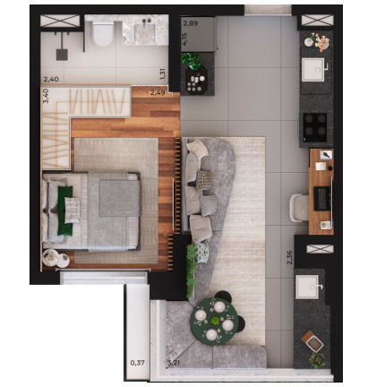 Imagem Apartamento com 1 Quarto à Venda, 44 m² em Perdizes - São Paulo