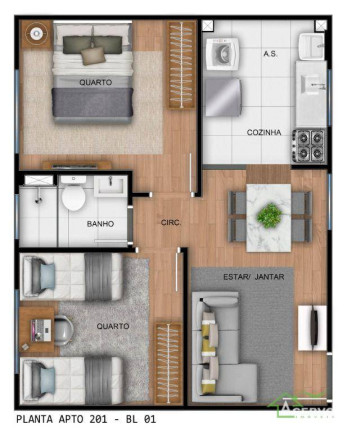 Imagem Apartamento com 2 Quartos à Venda, 40 m² em Santos Dumont - Juiz De Fora Imagem Apartamento com 2 Quartos à Venda, 40 m² em Santos Dumont - Juiz De Fora