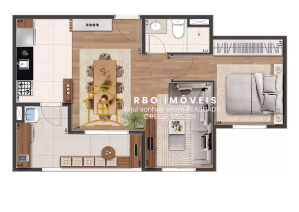 Imagem Apartamento com 2 Quartos à Venda, 53 m² em Aldeia - Barueri