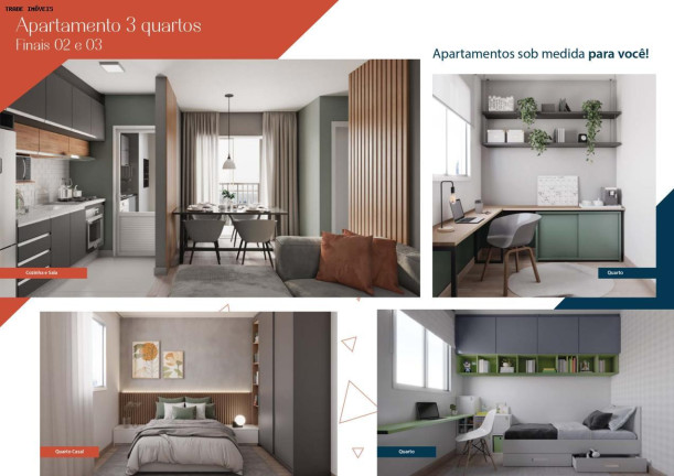 Imagem Apartamento com 3 Quartos à Venda, 55 m² em Núcleo Habitacional Papa João Paulo I - Apucarana Imagem Apartamento com 3 Quartos à Venda, 55 m² em Núcleo Habitacional Papa João Paulo I - Apucarana