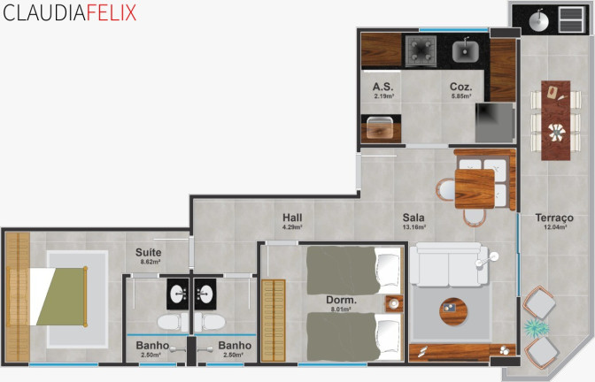Imóvel com 2 Quartos à Venda, 64 m² em Canto Do Forte - Praia Grande