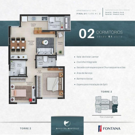 Imagem Apartamento com 2 Quartos à Venda, 66 m² em Santa Catarina - Criciúma Imagem Apartamento com 2 Quartos à Venda, 66 m² em Santa Catarina - Criciúma