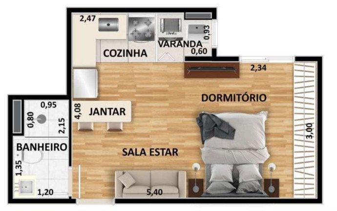 Imagem Apartamento com 2 Quartos à Venda, 39 m² em Vila Parque Jabaquara - São Paulo
