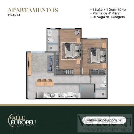 Imagem Apartamento com 1 Quarto à Venda, 39 m² em Lídia Duarte - Camboriú