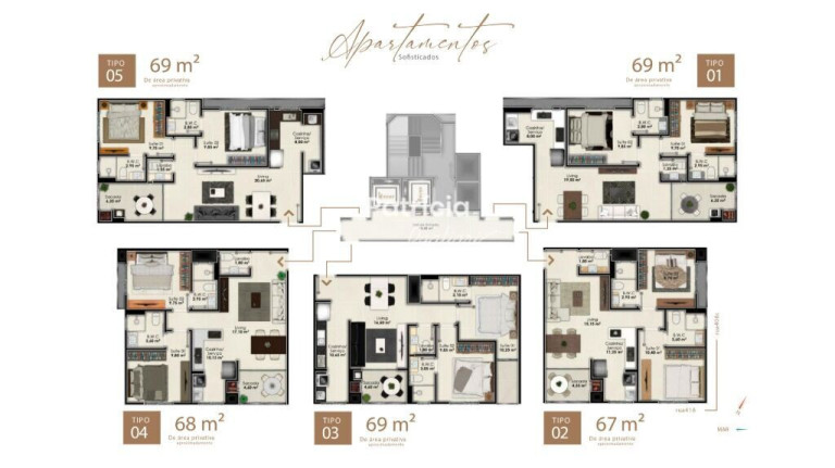 Imagem Apartamento com 2 Quartos à Venda, 67 m² em Morretes - Itapema