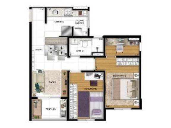 Imagem Apartamento com 1 Quarto à Venda, 42 m² em Centro - São Bernardo Do Campo
