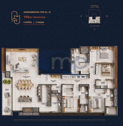 Imagem Apartamento com 4 Quartos à Venda, 196 m² em Praia Grande - Torres Imagem Apartamento com 4 Quartos à Venda, 196 m² em Praia Grande - Torres