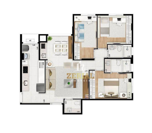 Imagem Apartamento com 3 Quartos à Venda, 86 m² em Santo Antônio - São Caetano Do Sul