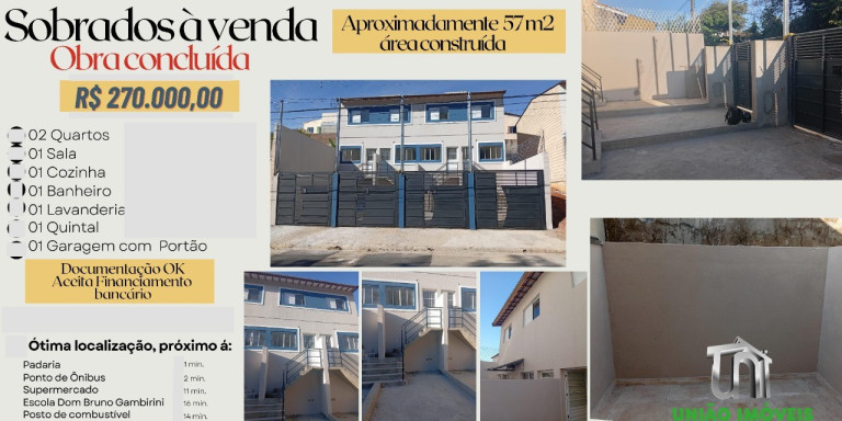 Casa com 2 Quartos à Venda, 57 m² em Jardim São Miguel - Bragança Paulista