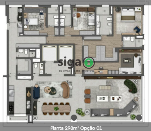 Imagem Apartamento com 3 Quartos à Venda, 298 m² em Ibirapuera - São Paulo