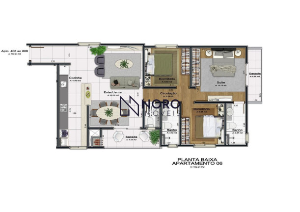 Apartamento com 3 Quartos à Venda, 105 m² em Nossa Senhora Das Dores - Santa Maria