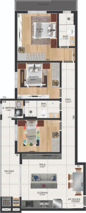 Imagem Apartamento com 2 Quartos à Venda, 66 m² em Saguaçu - Joinville