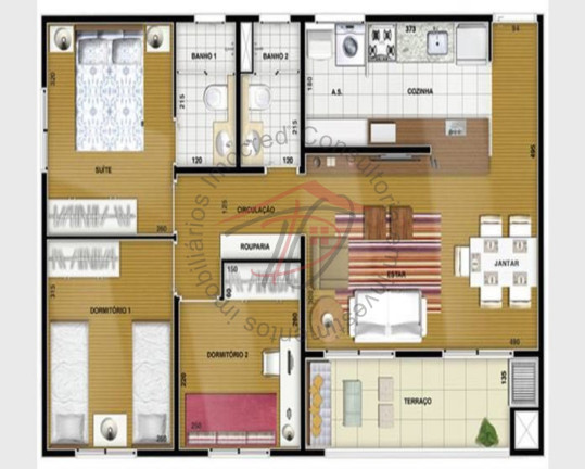 Imagem Imóvel com 3 Quartos à Venda, 70 m² em Vila São Francisco - Hortolândia Imagem Imóvel com 3 Quartos à Venda, 70 m² em Vila São Francisco - Hortolândia
