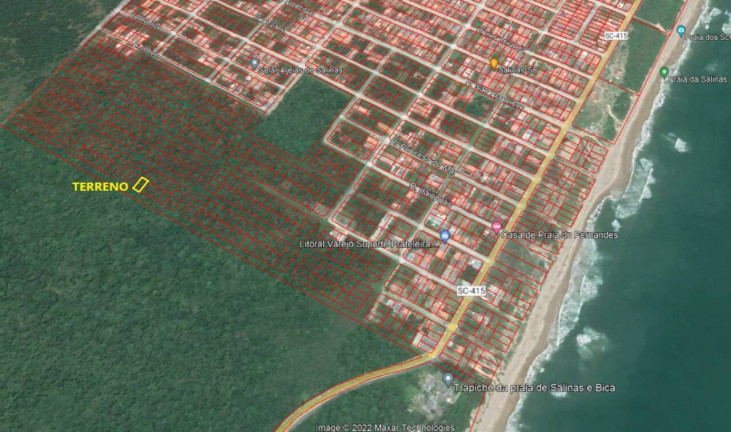 Terreno à Venda, 325 m² em Salinas - Balneário Barra Do Sul