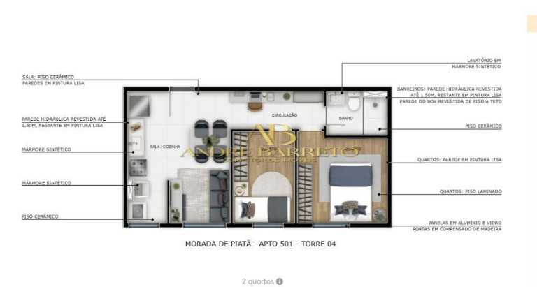 Imagem Apartamento com 2 Quartos à Venda, 40 m² em Piatã - Salvador