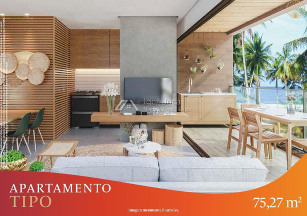 Apartamento com 3 Quartos à Venda, 75 m² em Porto Das Dunas - Aquiraz