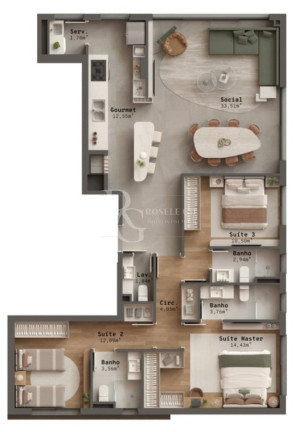 Apartamento com 3 Quartos à Venda, 123 m² em Petrópolis - Porto Alegre