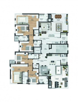 Imagem Apartamento com 3 Quartos à Venda, 137 m² em Nossa Senhora De Lourdes - Caxias Do Sul