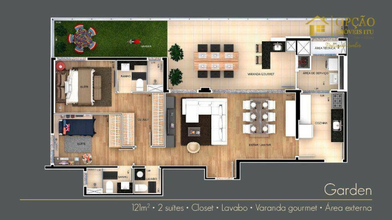 Imagem Apartamento com 2 Quartos à Venda, 95 m² em Itu Novo Centro - Itu Imagem Apartamento com 2 Quartos à Venda, 95 m² em Itu Novo Centro - Itu
