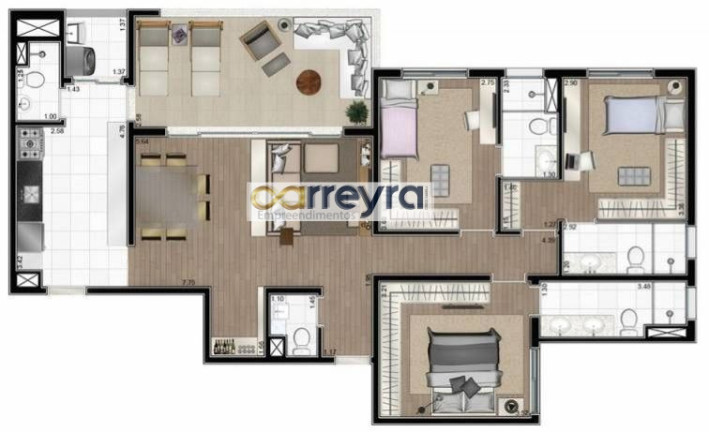 Imagem Apartamento com 3 Quartos à Venda, 122 m² em Perdizes - São Paulo