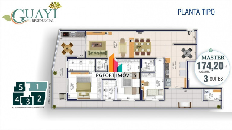 Imagem Apartamento com 3 Quartos à Venda, 173 m² em Aviação - Praia Grande