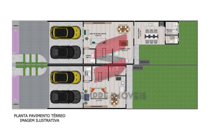Imagem Sobrado com 3 Quartos à Venda, 168 m² em Afonso Pena - São José Dos Pinhais