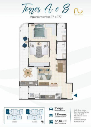 Imagem Apartamento com 2 Quartos à Venda, 80 m² em Vila Assunção - Praia Grande Imagem Apartamento com 2 Quartos à Venda, 80 m² em Vila Assunção - Praia Grande