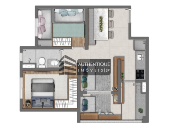 Imagem Apartamento com 2 Quartos à Venda, 50 m² em Panamby - São Paulo Imagem Apartamento com 2 Quartos à Venda, 50 m² em Panamby - São Paulo